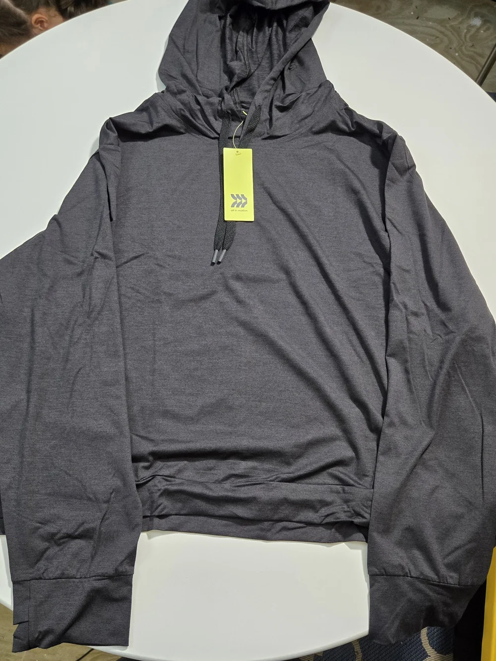 All In Motion Charcoal Hooded Long Sleeve Pullover